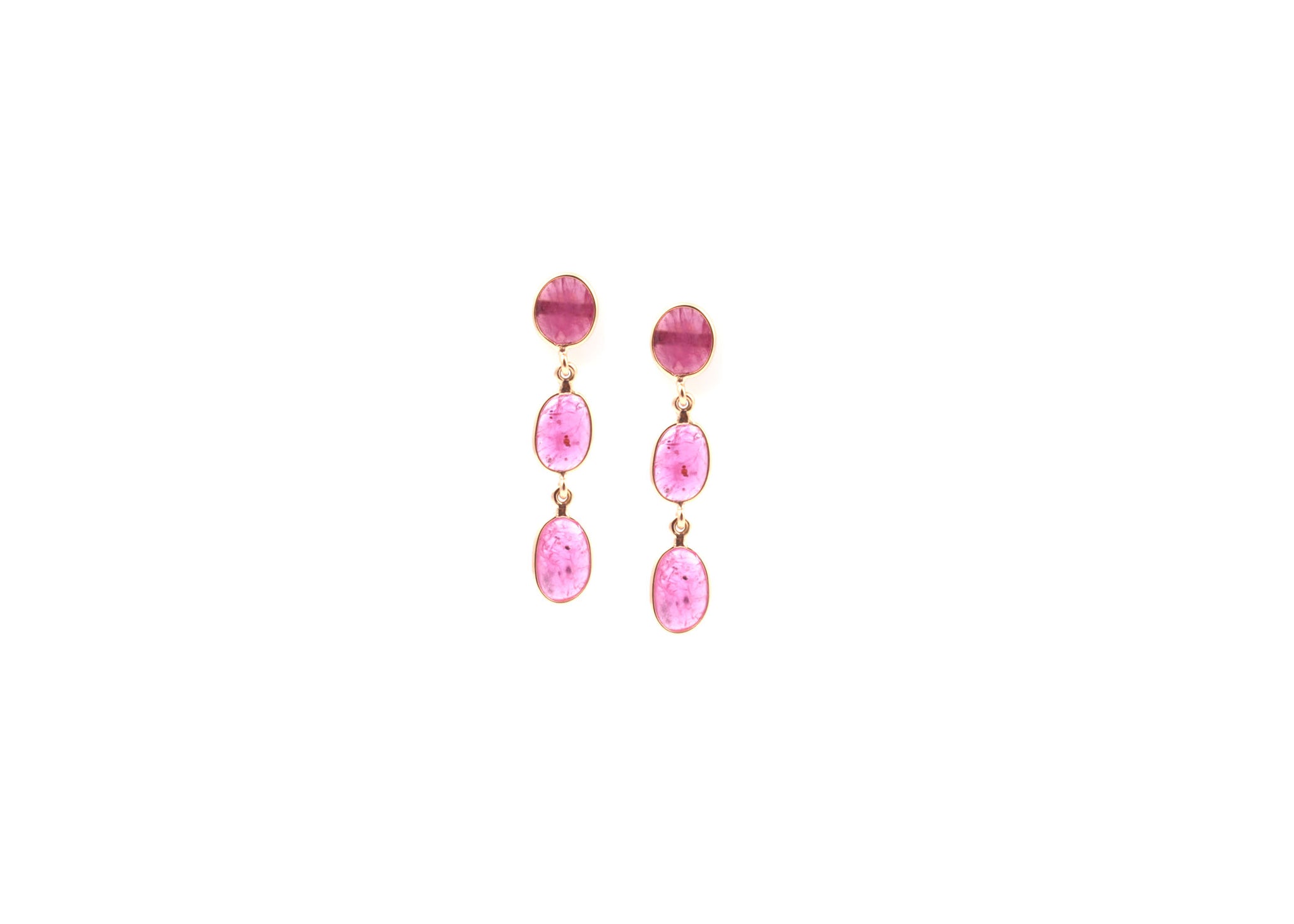 Natural Ruby Earrings in 18k Pure Gold