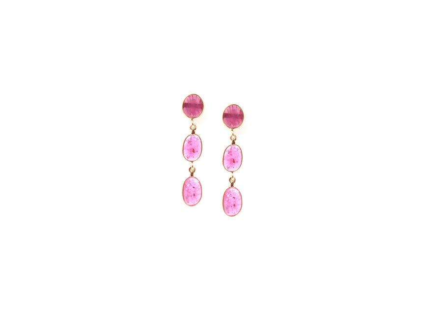 Natural Ruby Earrings in 18k Pure Gold