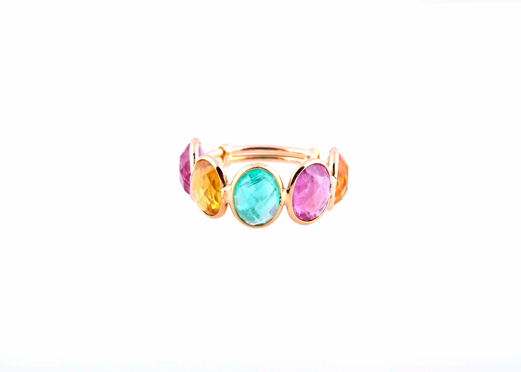 Platinum Custom Multi-color Gemstones Engagement Ring #102857 - Seattle  Bellevue | Joseph Jewelry