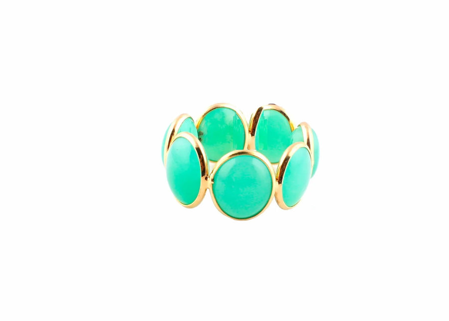 Natural Chrysoprase Ring in 18k Pure Gold