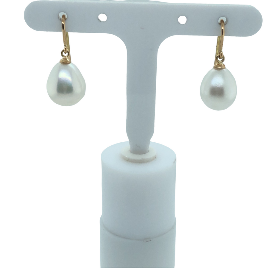Natural Pearl Earrings in 18k Pure Gold