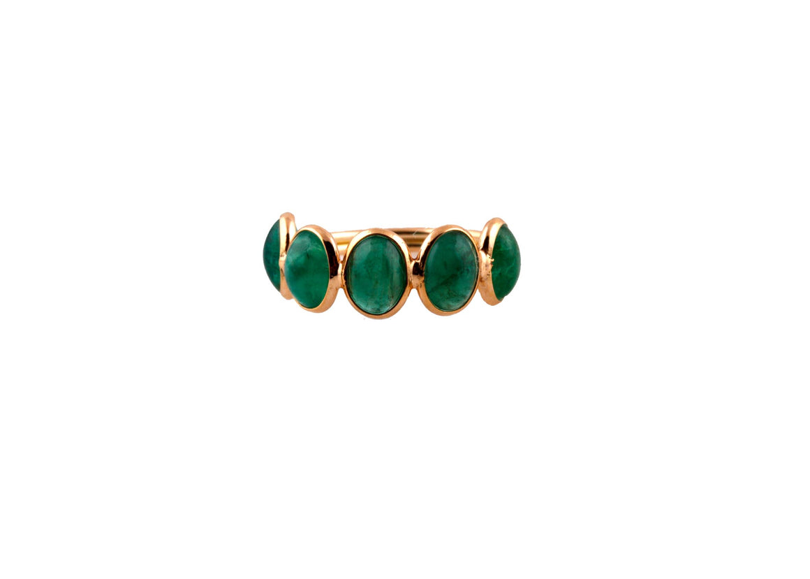 Natural Emerald Ring in 18k Pure Gold