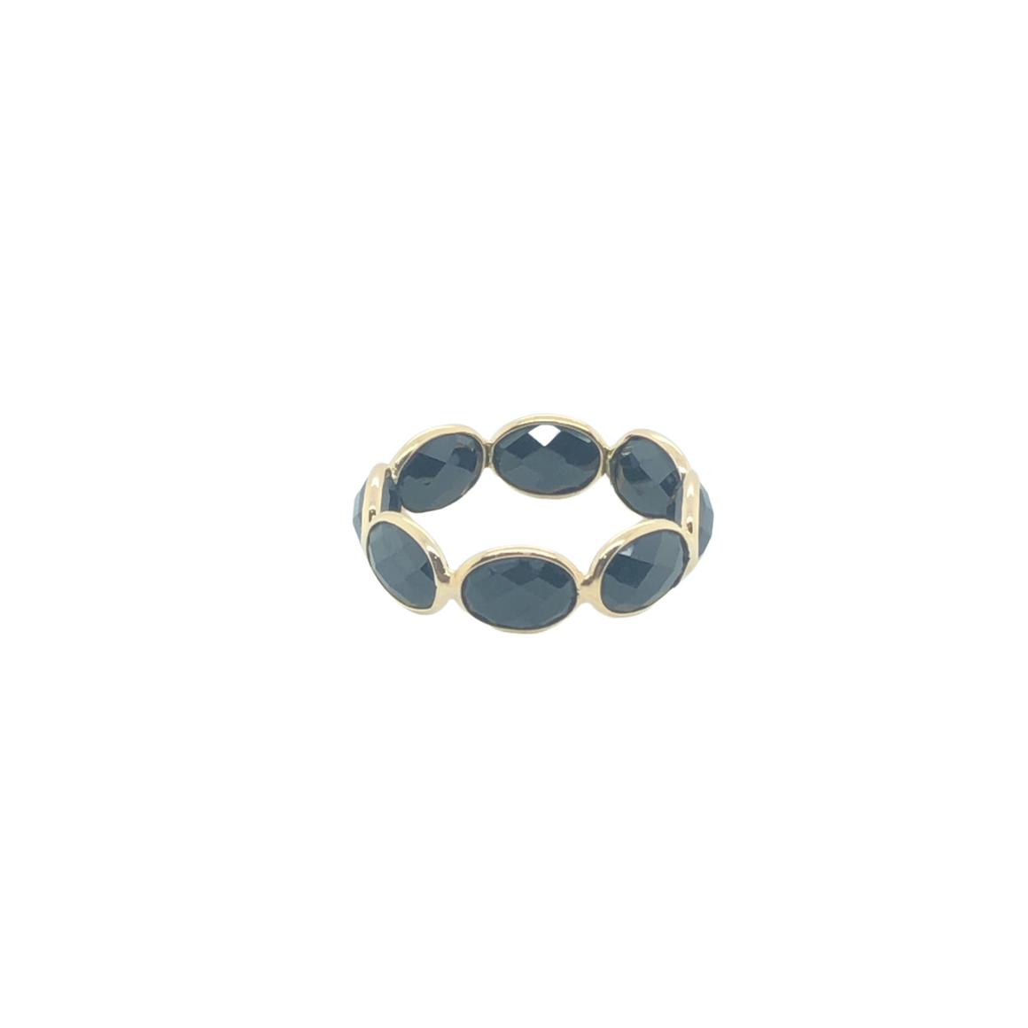 Natural Black Spinal Ring in 18k Pure Gold
